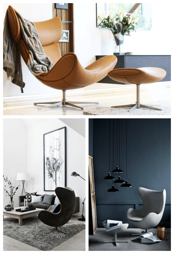 fauteuil oeuf style design