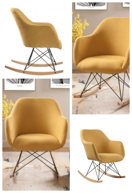 fauteuil à bascule vintage moderne