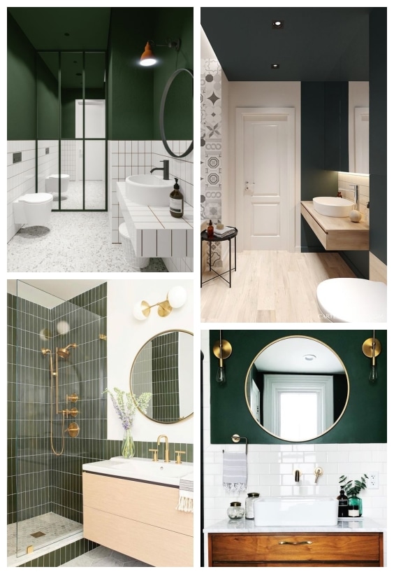 salle de bain couleur vert